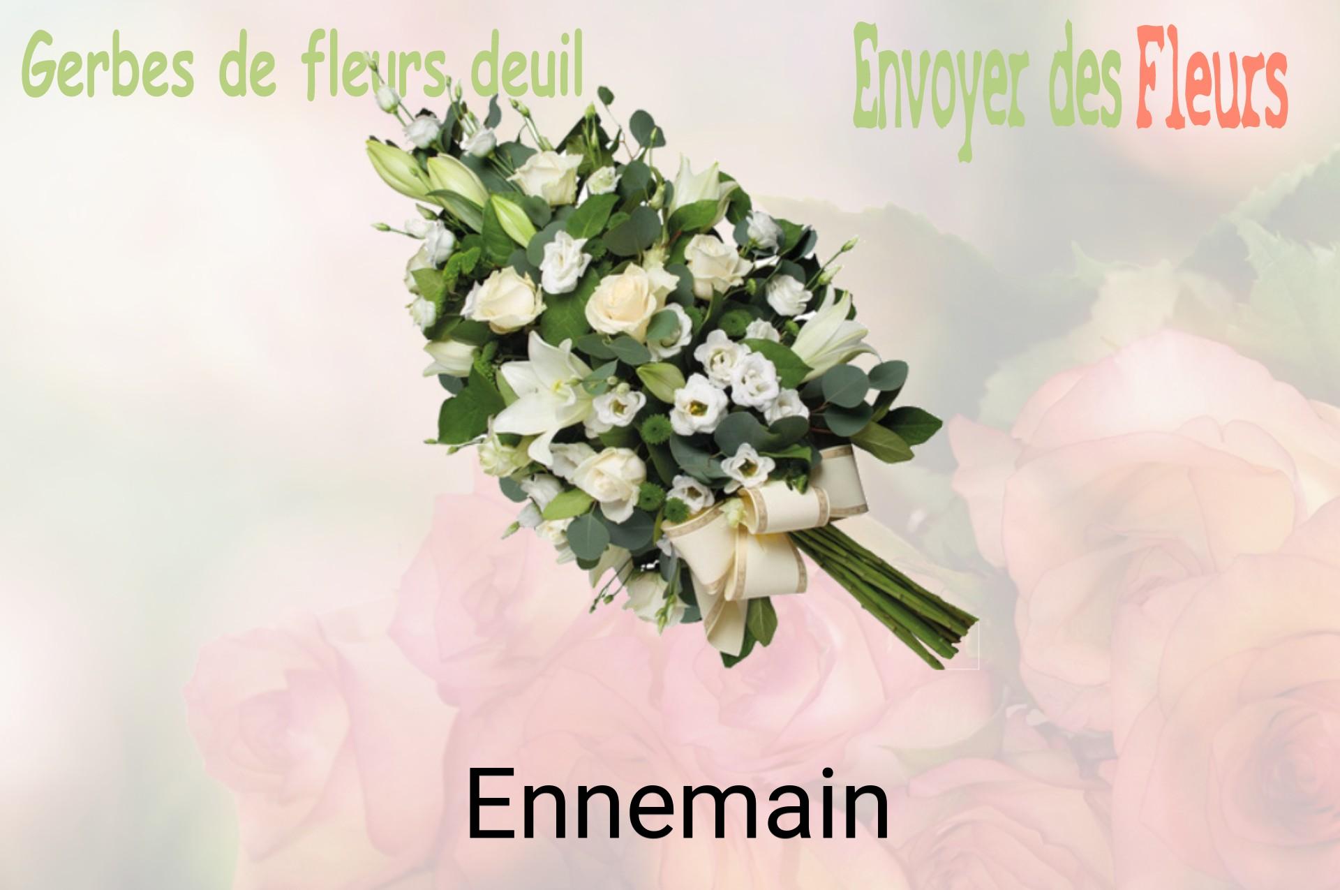 Gerbe de fleurs de deuil livrée à Ennemain